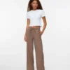 Vmvilja fluwelen broek met hoge taille