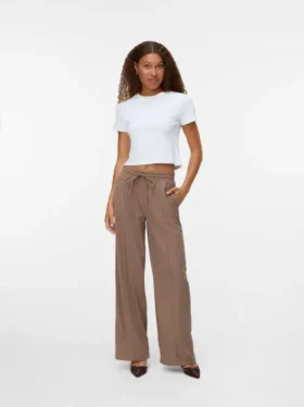 Vmvilja fluwelen broek met hoge taille