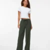 Vmvilja fluwelen broek met hoge taille