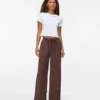 Vmvilja fluwelen broek met hoge taille