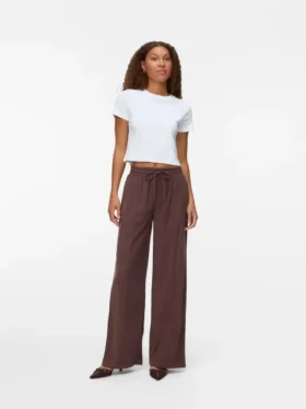 Vmvilja fluwelen broek met hoge taille