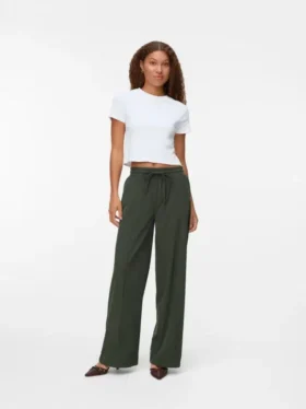 Vmvilja fluwelen broek met hoge taille