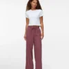 Vmvilja fluwelen broek met hoge taille