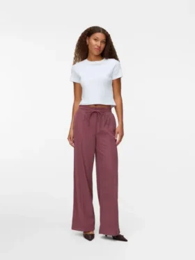 Vmvilja fluwelen broek met hoge taille