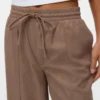 Vmvilja fluwelen broek met hoge taille