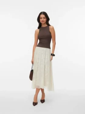 Vmviola lange rok met hoge taille