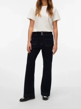 Vmvivianne jeans met hoge taille en uitlopende pijpen