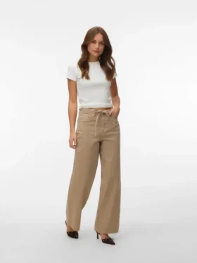 Vmwien jeans met middelhoge taille en wijde pijpen
