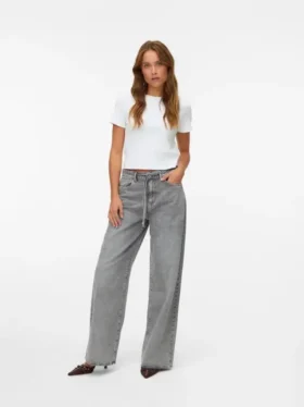Vmwien jeans met middelhoge taille en wijde pijpen