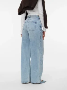Vmwien jeans met middelhoge taille en wijde pijpen