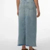 Vmwien midi-rok met middelhoge taille