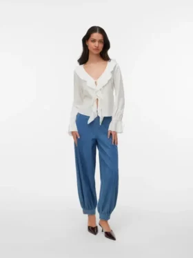 Vmzelena-broek met middelhoge taille
