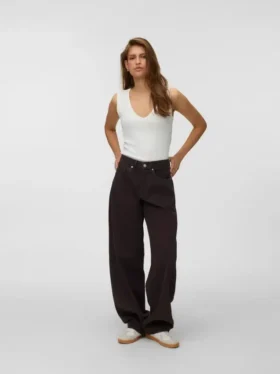 Vmzoe Mid Rise Barrel Fit-Jeans